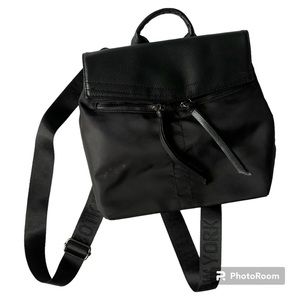 Botkier New York Mini Backpack black nylon and leather one size adjustable strap
